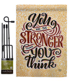 Stronger Then You Think - Expression Inspirational Vertical Impressions Decorative Flags HG192524 Made In USA