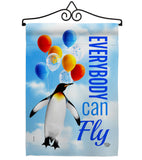 Everybody Can Fly - Expression Inspirational Vertical Impressions Decorative Flags HG192613 Made In USA