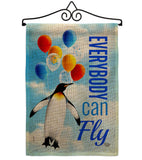 Everybody Can Fly - Expression Inspirational Vertical Impressions Decorative Flags HG192613 Made In USA