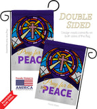 Pray For Peace - Faith Religious Inspirational Vertical Impressions Decorative Flags HG120057 Made In USA