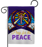 Pray For Peace - Faith Religious Inspirational Vertical Impressions Decorative Flags HG120057 Made In USA