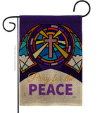 Pray For Peace - Faith Religious Inspirational Vertical Impressions Decorative Flags HG120057 Made In USA