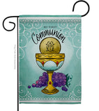 First Communion - Faith Religious Inspirational Vertical Impressions Decorative Flags HG130342 Made In USA