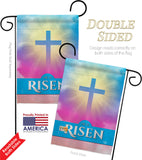 He Is Risen - Faith Religious Inspirational Vertical Impressions Decorative Flags HG190076 Made In USA