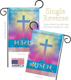 He Is Risen - Faith Religious Inspirational Vertical Impressions Decorative Flags HG190076 Made In USA