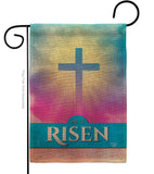 He Is Risen - Faith Religious Inspirational Vertical Impressions Decorative Flags HG190076 Made In USA