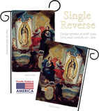 The Eternal Father Painting the Virgin of Guadalupe - Faith Religious Inspirational Vertical Impressions Decorative Flags HG190081 Made In USA