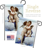 The First Kiss - Faith Religious Inspirational Vertical Impressions Decorative Flags HG190082 Made In USA