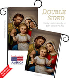 Holy Family - Faith Religious Inspirational Vertical Impressions Decorative Flags HG190085 Made In USA