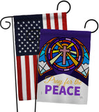 Pray For Peace - Faith Religious Inspirational Vertical Impressions Decorative Flags HG120057 Made In USA