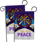 Pray For Peace - Faith Religious Inspirational Vertical Impressions Decorative Flags HG120057 Made In USA