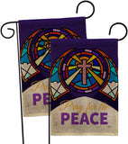 Pray For Peace - Faith Religious Inspirational Vertical Impressions Decorative Flags HG120057 Made In USA