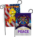 Pray For Peace - Faith Religious Inspirational Vertical Impressions Decorative Flags HG120057 Made In USA