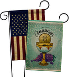 First Communion - Faith Religious Inspirational Vertical Impressions Decorative Flags HG130342 Made In USA