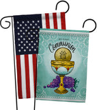 First Communion - Faith Religious Inspirational Vertical Impressions Decorative Flags HG130342 Made In USA