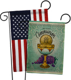 First Communion - Faith Religious Inspirational Vertical Impressions Decorative Flags HG130342 Made In USA