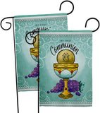 First Communion - Faith Religious Inspirational Vertical Impressions Decorative Flags HG130342 Made In USA