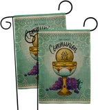 First Communion - Faith Religious Inspirational Vertical Impressions Decorative Flags HG130342 Made In USA