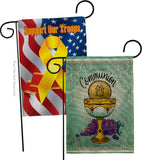 First Communion - Faith Religious Inspirational Vertical Impressions Decorative Flags HG130342 Made In USA