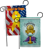 First Communion - Faith Religious Inspirational Vertical Impressions Decorative Flags HG130342 Made In USA