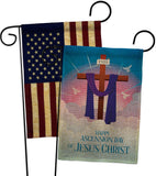 Happy Asgension - Faith Religious Inspirational Vertical Impressions Decorative Flags HG130429 Made In USA