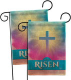 He Is Risen - Faith Religious Inspirational Vertical Impressions Decorative Flags HG190076 Made In USA