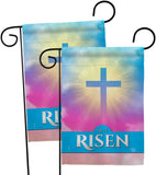 He Is Risen - Faith Religious Inspirational Vertical Impressions Decorative Flags HG190076 Made In USA