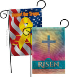 He Is Risen - Faith Religious Inspirational Vertical Impressions Decorative Flags HG190076 Made In USA