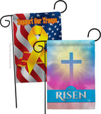 He Is Risen - Faith Religious Inspirational Vertical Impressions Decorative Flags HG190076 Made In USA