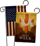 The Holy Week - Faith Religious Inspirational Vertical Impressions Decorative Flags HG190077 Made In USA