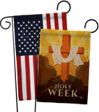 The Holy Week - Faith Religious Inspirational Vertical Impressions Decorative Flags HG190077 Made In USA