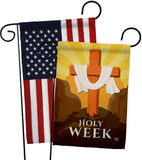 The Holy Week - Faith Religious Inspirational Vertical Impressions Decorative Flags HG190077 Made In USA