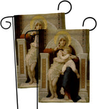 Madonna with Child And John the Baptist - Faith Religious Inspirational Vertical Impressions Decorative Flags HG190079 Made In USA