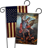 St. Michael Vanquishing Satan - Faith Religious Inspirational Vertical Impressions Decorative Flags HG190080 Made In USA