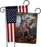 St. Michael Vanquishing Satan - Faith Religious Inspirational Vertical Impressions Decorative Flags HG190080 Made In USA