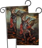 St. Michael Vanquishing Satan - Faith Religious Inspirational Vertical Impressions Decorative Flags HG190080 Made In USA