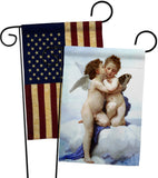 The First Kiss - Faith Religious Inspirational Vertical Impressions Decorative Flags HG190082 Made In USA