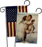 The First Kiss - Faith Religious Inspirational Vertical Impressions Decorative Flags HG190082 Made In USA