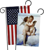 The First Kiss - Faith Religious Inspirational Vertical Impressions Decorative Flags HG190082 Made In USA