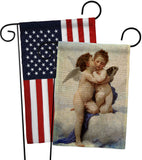 The First Kiss - Faith Religious Inspirational Vertical Impressions Decorative Flags HG190082 Made In USA