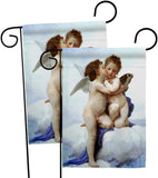 The First Kiss - Faith Religious Inspirational Vertical Impressions Decorative Flags HG190082 Made In USA