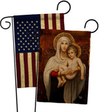 Renaissance Madonna and Child - Faith Religious Inspirational Vertical Impressions Decorative Flags HG190084 Made In USA