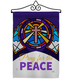 Pray For Peace - Faith Religious Inspirational Vertical Impressions Decorative Flags HG120057 Made In USA