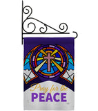 Pray For Peace - Faith Religious Inspirational Vertical Impressions Decorative Flags HG120057 Made In USA