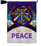 Pray For Peace - Faith Religious Inspirational Vertical Impressions Decorative Flags HG120057 Made In USA