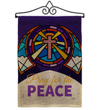 Pray For Peace - Faith Religious Inspirational Vertical Impressions Decorative Flags HG120057 Made In USA