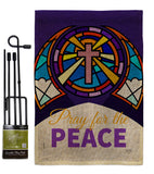 Pray For Peace - Faith Religious Inspirational Vertical Impressions Decorative Flags HG120057 Made In USA