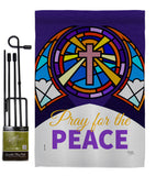 Pray For Peace - Faith Religious Inspirational Vertical Impressions Decorative Flags HG120057 Made In USA