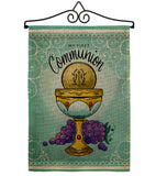 First Communion - Faith Religious Inspirational Vertical Impressions Decorative Flags HG130342 Made In USA