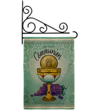 First Communion - Faith Religious Inspirational Vertical Impressions Decorative Flags HG130342 Made In USA